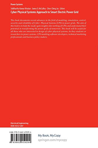9783662459294: Cyber Physical Systems Approach to Smart Electric Power Grid