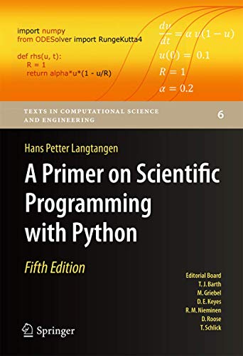 Beispielbild fr A Primer on Scientific Programming With Python (Volume 6) zum Verkauf von Anybook.com