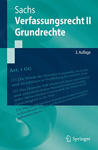 Beispielbild fr Verfassungsrecht II - Grundrechte (Springer-Lehrbuch) zum Verkauf von medimops