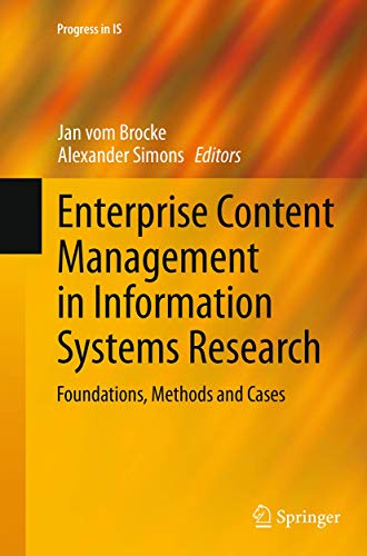 9783662524558: Enterprise Content Management in Information Systems Research: Foundations, Methods and Cases (Progress in IS)