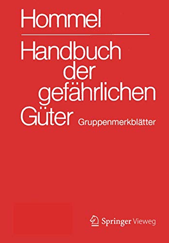 Beispielbild fr Handbuch Der Gefhrlichen Gter. Gruppenmerkbltter. Gruppenmerkbltter zum Verkauf von Blackwell's