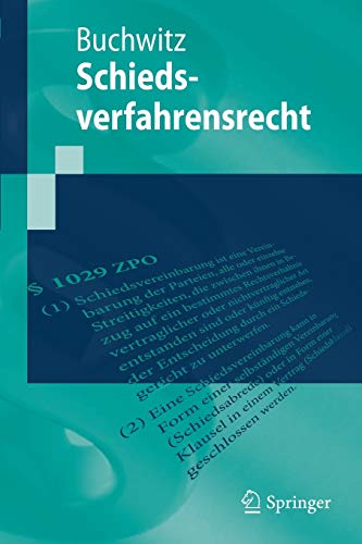 9783662594612: Schiedsverfahrensrecht (Springer-Lehrbuch)