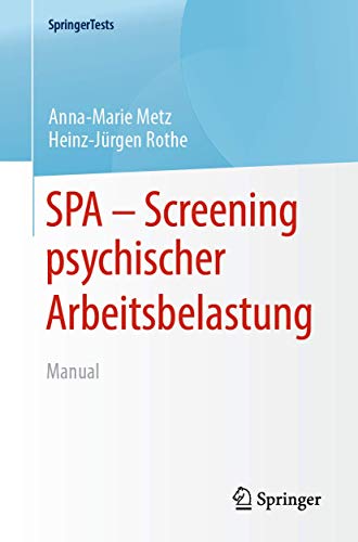 9783662595374: SPA - Screening psychischer Arbeitsbelastung: Manual (SpringerTests)