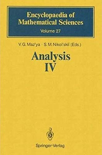 Imagen de archivo de Analysis IV : Linear and Boundary Integral Equations a la venta por Mispah books