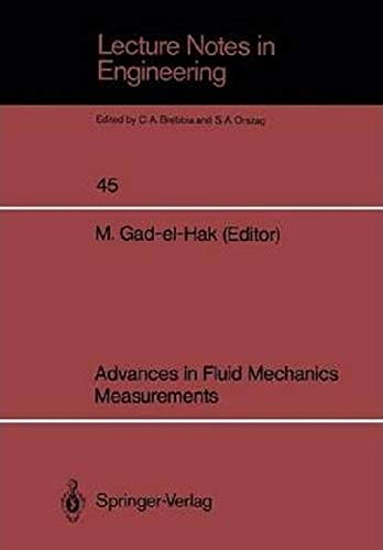 Stock image for Advances in Fluid Mechanics Measurements for sale by Mispah books