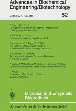 9783662602409: Microbial and Enzymatic Bioproducts (Advances in Biochemical Engineering/Biotechnology, Volume 52) [Special Indian Edition - Reprint Year: 2020]
