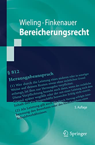 Stock image for Bereicherungsrecht (Springer-Lehrbuch) (German Edition) for sale by Lucky's Textbooks