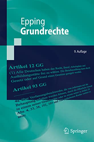 Stock image for Grundrechte (Springer-Lehrbuch) (German Edition) for sale by Big River Books