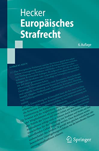 Beispielbild fr Europisches Strafrecht (Springer-Lehrbuch) (German Edition) zum Verkauf von Books Unplugged