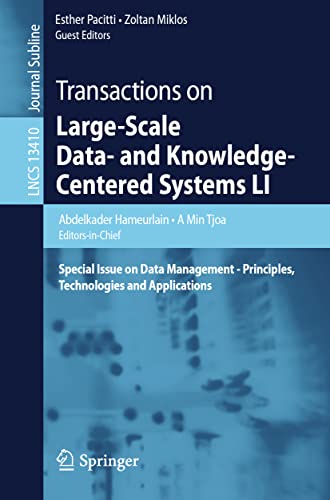 Stock image for Transactions on Large-scale Data- and Knowledge-centered Systems Li : Special Issue on Data Management - Principles, Technologies and Applications for sale by GreatBookPrices