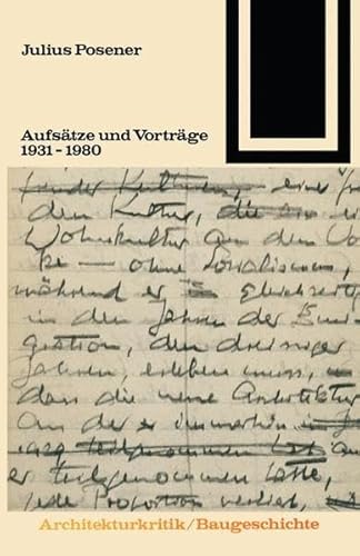 9783663001157: Aufstze und Vortrge 1931 - 1980 (Bauwelt Fundamente) (German Edition)