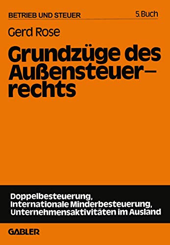 Imagen de archivo de Grundzuge des Auensteuerrechts a la venta por Chiron Media