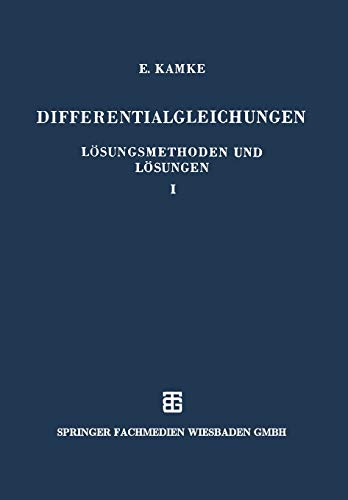 9783663059264: Differentialgleichungen Lsungsmethoden Und Lsungen