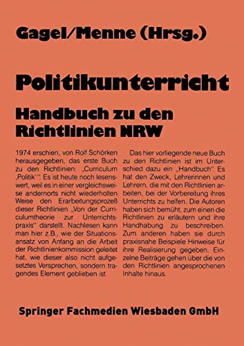 Beispielbild fr Politikunterricht Handbuch zu den Richtlinien NRW zum Verkauf von Buchpark
