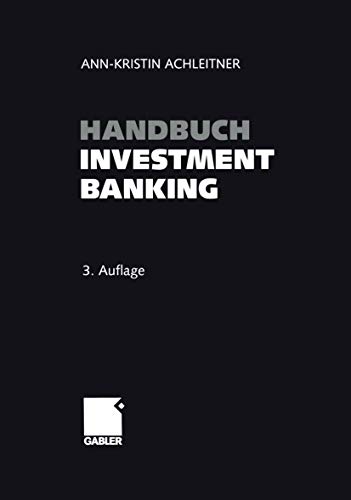 Beispielbild fr Handbuch Investment Banking (German Edition) zum Verkauf von Books Unplugged