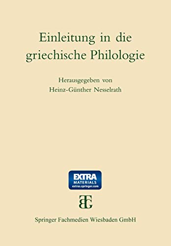 Imagen de archivo de Einleitung in Die Griechische Philologie a la venta por Blackwell's