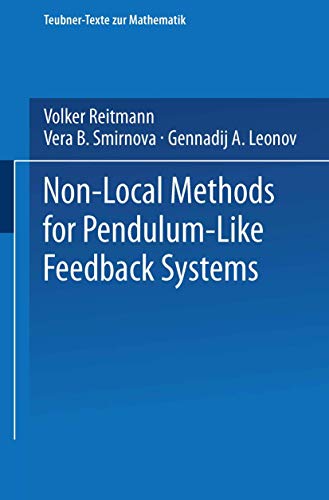 Imagen de archivo de Non-Local Methods for Pendulum-Like Feedback Systems a la venta por Buchpark