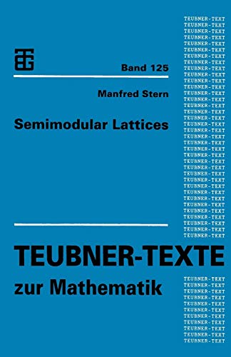 Beispielbild fr Semimodular Lattices zum Verkauf von Books Puddle