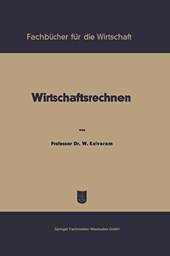 Imagen de archivo de Wirtschaftsrechnen a la venta por Chiron Media