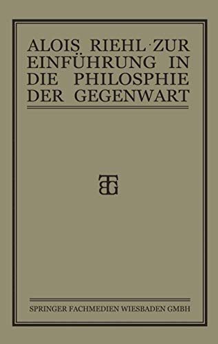 Stock image for Zur Einfuehrung in die Philosophie der Gegenwart for sale by Revaluation Books