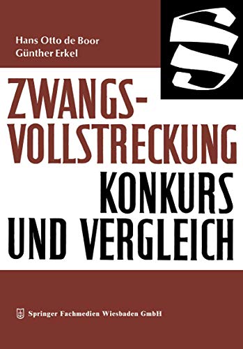 Stock image for Zwangsvollstreckung Konkurs und Vergleich (Die Wirtschaftswissenschaften, No. 13 = Lfg. 41) (German Edition) for sale by Lucky's Textbooks