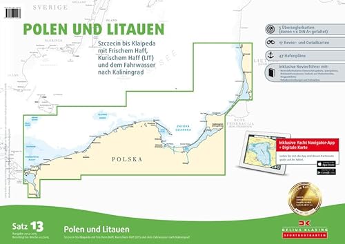9783667100238: Satz 13: Polen und Litauen (berichtigt bis 2015): Stettin bis Klaipeda mit Frischem Haff und Kurischem Haff