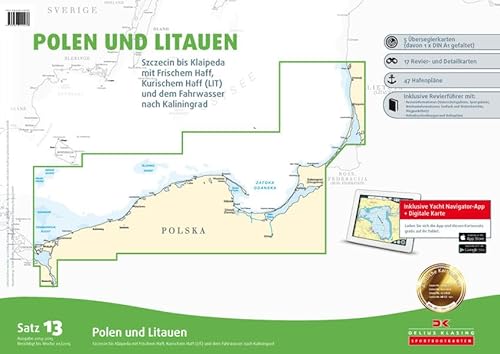 9783667100238: SportbootkartenSatz 13: Polen und Litauen (berichtigt bis 2015): Stettin bis Klaipeda mit Frischem Haff und Kurischem Haff und dem Fahrwasser nach Kaliningrad