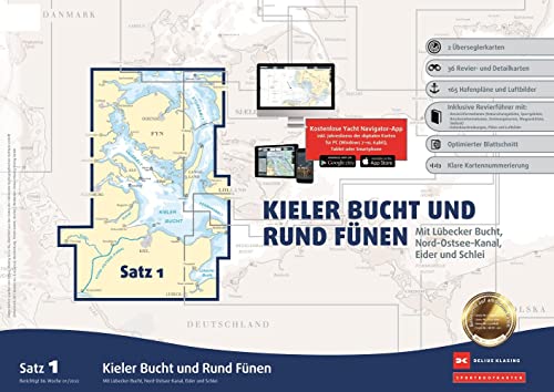 , Sportbootkarten Satz 1: Kieler Bucht und Rund F?nen (Ausgabe 2022)