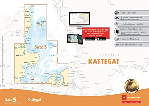 , Sportbootkarten Satz 5: Kattegat (Ausgabe 2022)