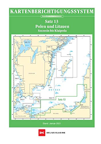 9783667124388: Berichtigung Sportbootkarten Satz 13: Polen und Litauen (Ausgabe 2022): Stettin bis Klaipeda mit Frischem Haff und Kurischem Haff
