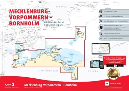 Beispielbild fr Sportbootkarten Satz 2: Mecklenburg-Vorpommern - Bornholm (Ausgabe 2023): Mit Lbecker Bucht und Stettiner Haff zum Verkauf von medimops