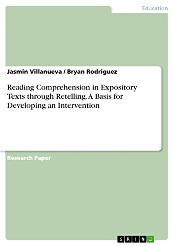 Imagen de archivo de Reading Comprehension in Expository Texts through Retelling. A Basis for Developing an Intervention a la venta por GF Books, Inc.