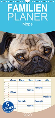 Stock image for Mops - Familienplaner hoch (Wandkalender 2020, 21 cm x 45 cm, hoch) for sale by medimops