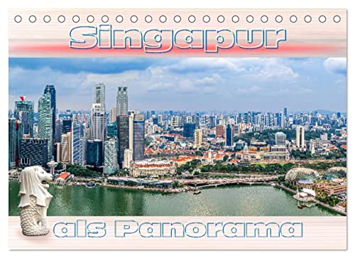 9783675037434: Singapur als Panorama (Tischkalender 2023 DIN A5 quer)