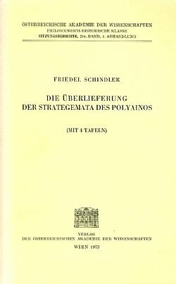 Stock image for Die berlieferung der Strategemata des Polyainos. for sale by Matthaeus Truppe Antiquariat