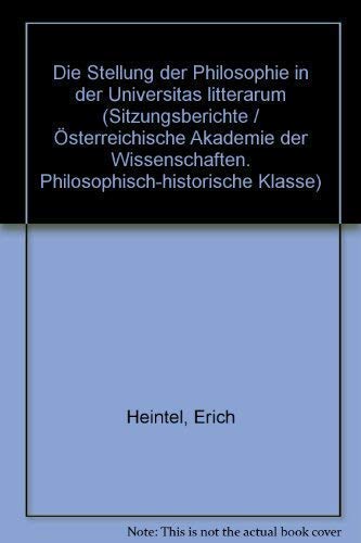 Die Stellung der Philosophie in der 