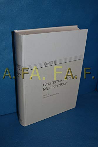 9783700130437: Osterreichisches Musiklexikon: Abado - Fux