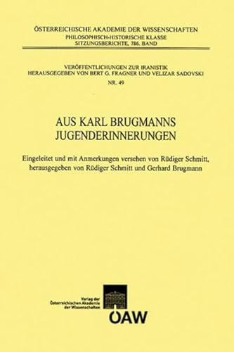 Stock image for Aus Karl Brugmanns Jugenderinnerungen for sale by ISD LLC