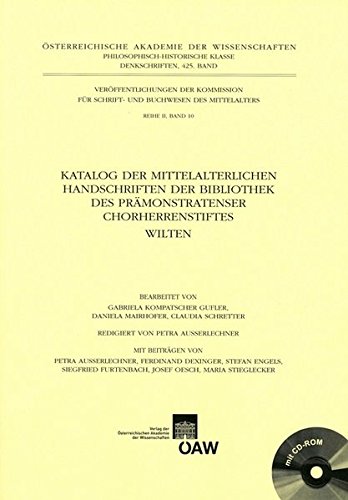 Beispielbild fr Katalog der mittelalterlichen Handschriften der Stiftsbibliothek Wilten zum Verkauf von Buchpark
