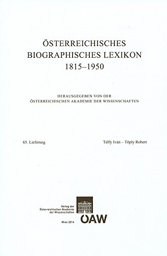 Stock image for Osterreichisches Biographisches Lexikon 1815-1950 65. Lieferung for sale by ISD LLC