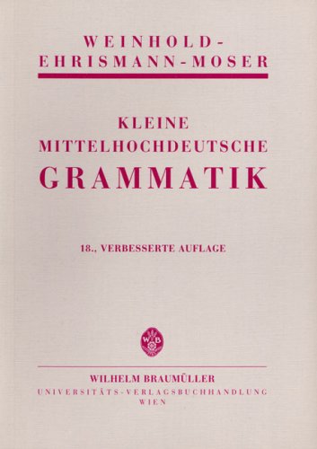 Imagen de archivo de Kleine mittelhochdeutsche Grammatik a la venta por medimops