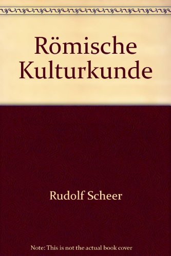 Imagen de archivo de Rmische Kulturkunde a la venta por medimops