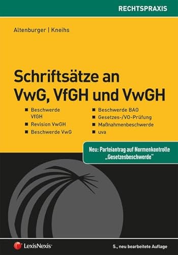 Stock image for Schriftstze an VwG, VfGH und VwGH for sale by medimops
