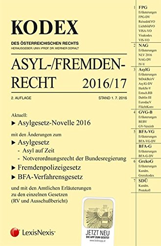 9783700764281: KODEX Asyl- und Fremdenrecht 2016/17