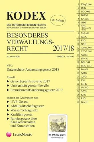 Stock image for KODEX Besonderes Verwaltungsrecht 2017/18 for sale by medimops