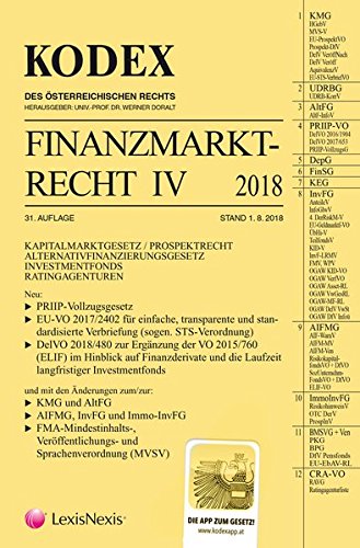 9783700769712: KODEX Finanzmarktrecht 2018. Bd.4