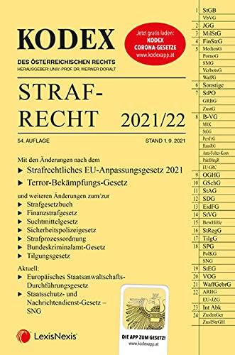 Imagen de archivo de KODEX Strafrecht 2021/22 - inkl. App a la venta por medimops