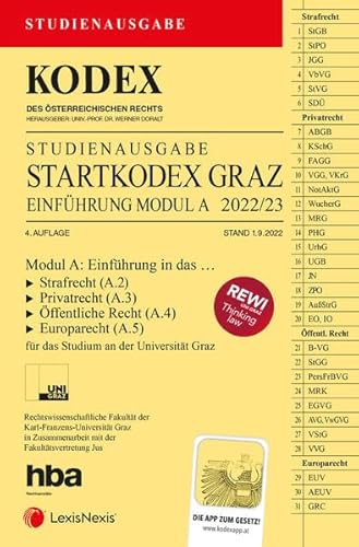 Imagen de archivo de KODEX Startkodex Graz 2021/22 - inkl. App: Studienausgabe fr die Uni Graz a la venta por medimops