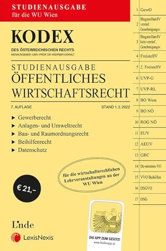 Imagen de archivo de KODEX ffentliches Wirtschaftsrecht 2022 - inkl. App: Studienausgabe a la venta por medimops