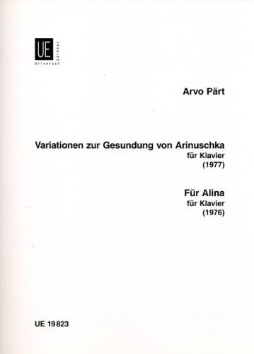 Stock image for Variationen Zur Gesundung Von Arinuschka; Fur Alina for sale by GreatBookPrices